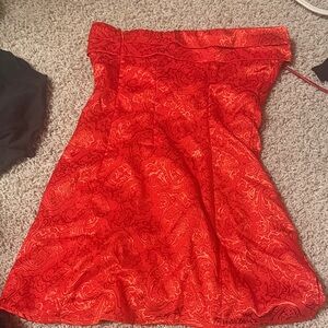 Lucy in the Sky Red Strapless Dress